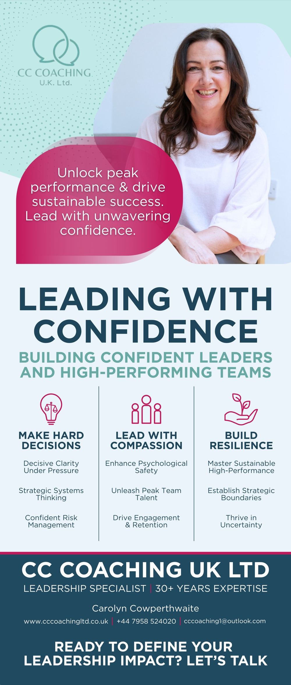 Pull-up banner for CC Coaching Ltd