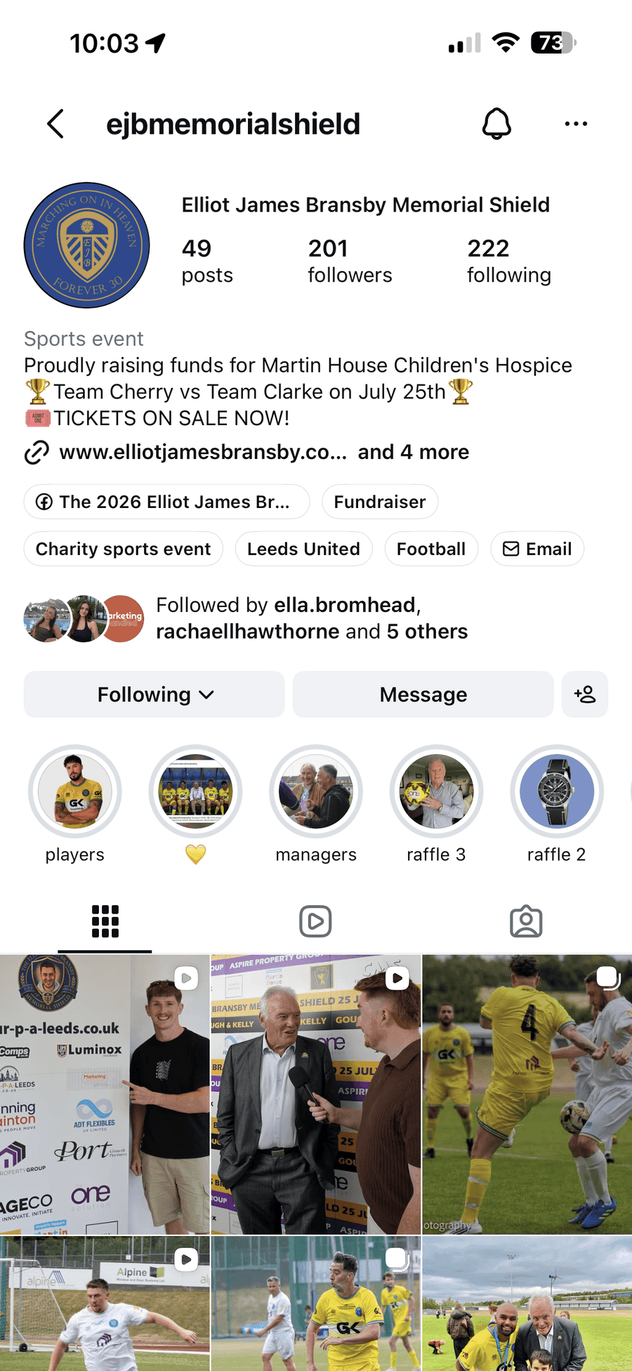 EJB Memorial Shield Instagram