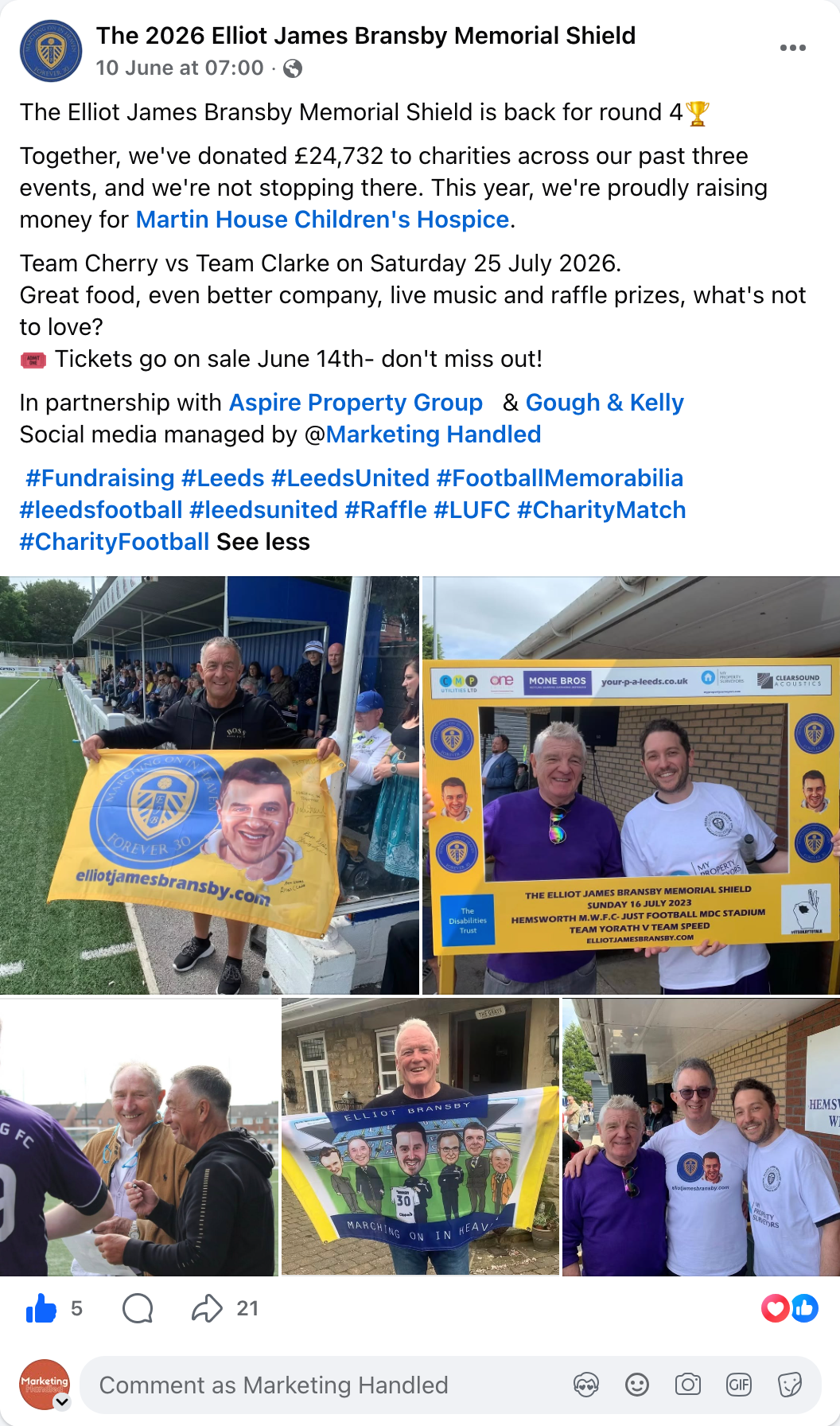 EJB Memorial Shield social media post