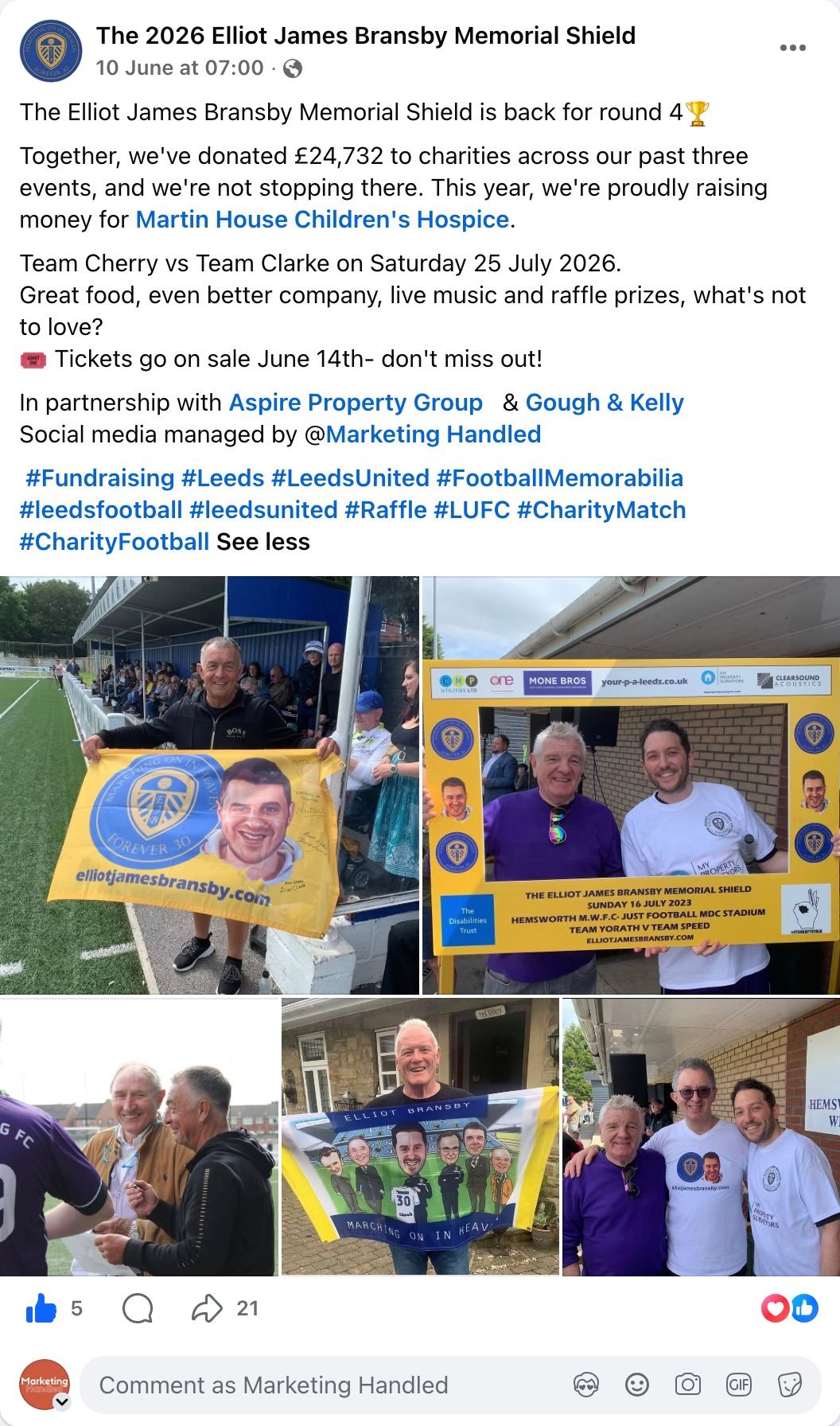 EJB Memorial Shield social media post