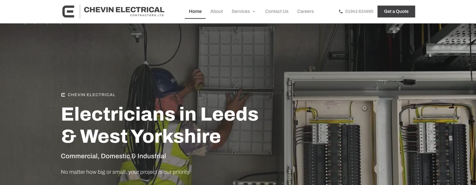 Chevin Electrical Contractors Ltd logo on their website