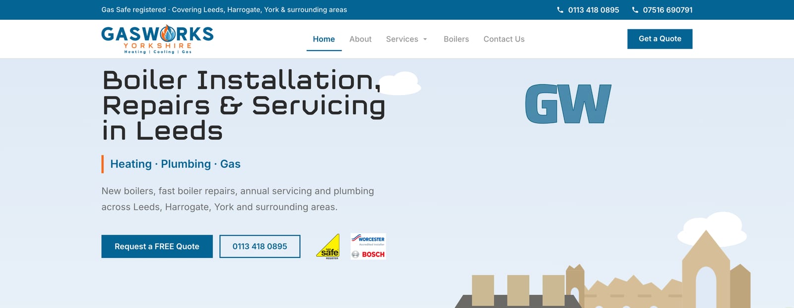 Gasworks Yorkshire logo on their website