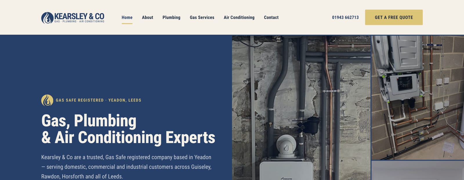 Kearsley & Co Gas Services logo on their website