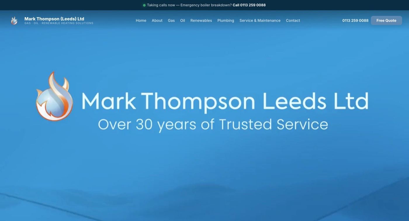 Mark Thompson (Leeds) Ltd website