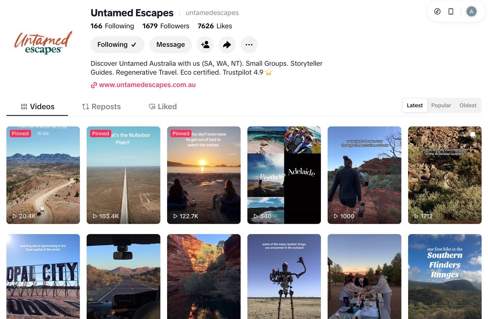 Untamed Escapes content